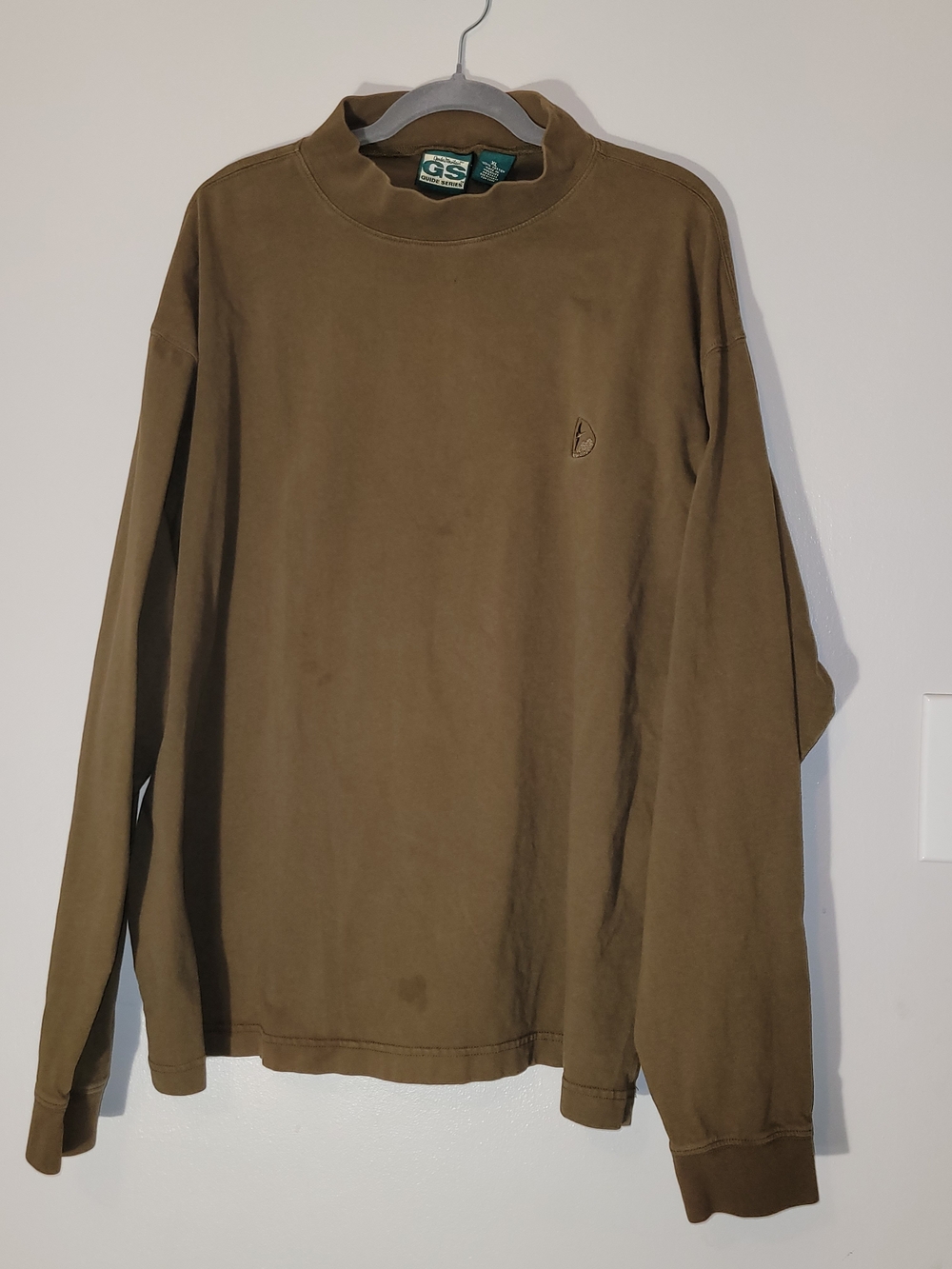 Gander Mountain Olive Brown Long Sleeve Crew Sweatshirt